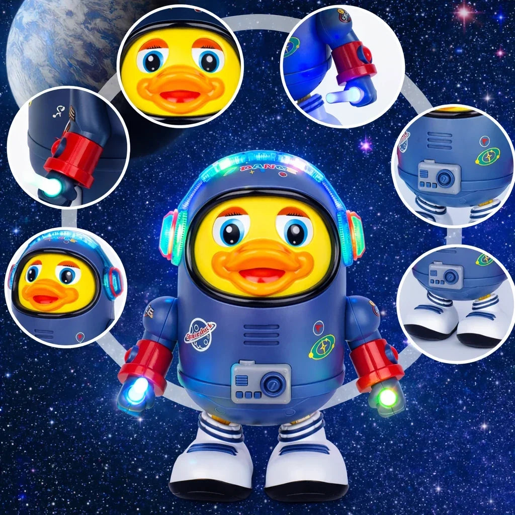 Dancing Astronaut Duck Toy with Light & Sound | Interactive Fun for Kids