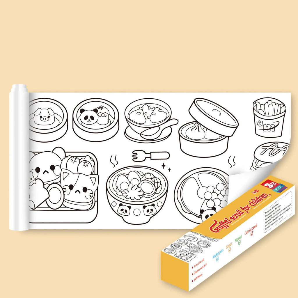 Extra Large Coloring Sheets for Kids, Sticker Coloring Poster Set in 5 Themes, Screen Free Travel Activity