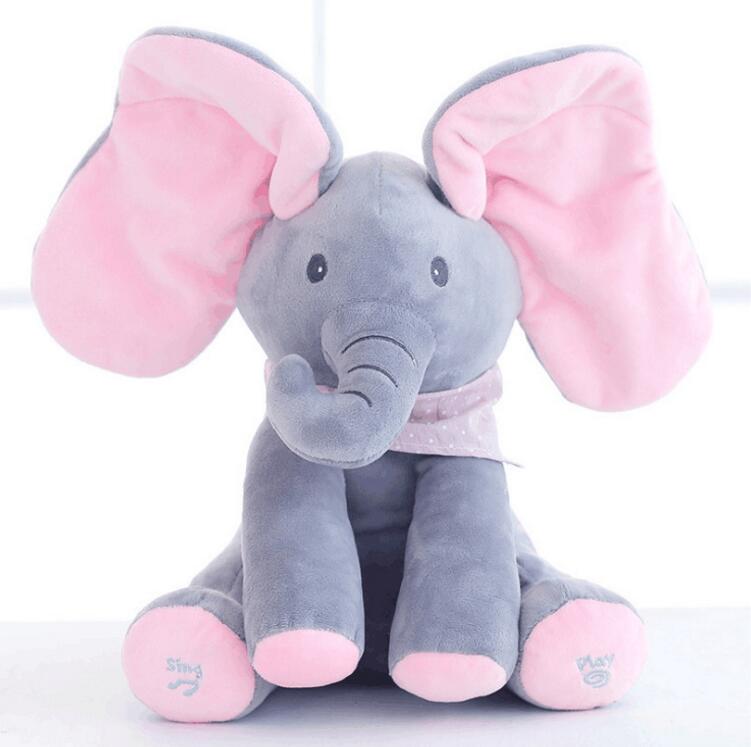 Musical Elephant Toy with Peek-A-Boo Function | Interactive Plush for Engaging Play
