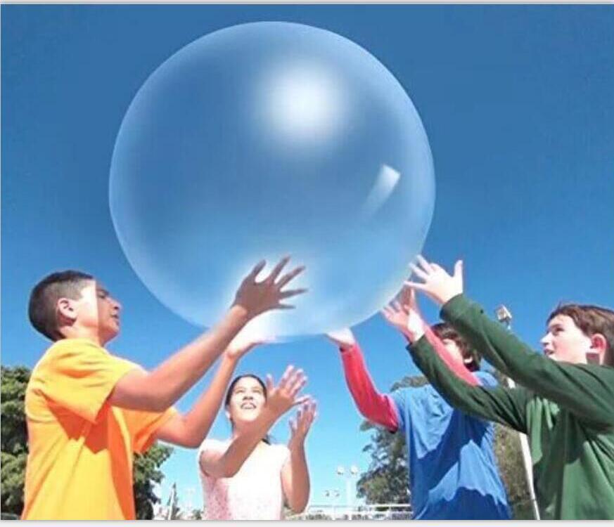 Giant Bubble Ball Toy, 80 cm and 120 cm Self-Sealing Reusable Play Ball for Backyard, Trampoline and Party Fun