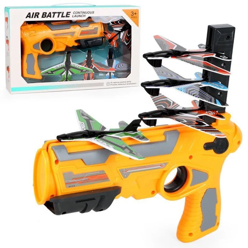 Glider Plane Launcher Set for Kids, No Setup Outdoor Flying Toy for Garden, Park and Screen Free Active Play