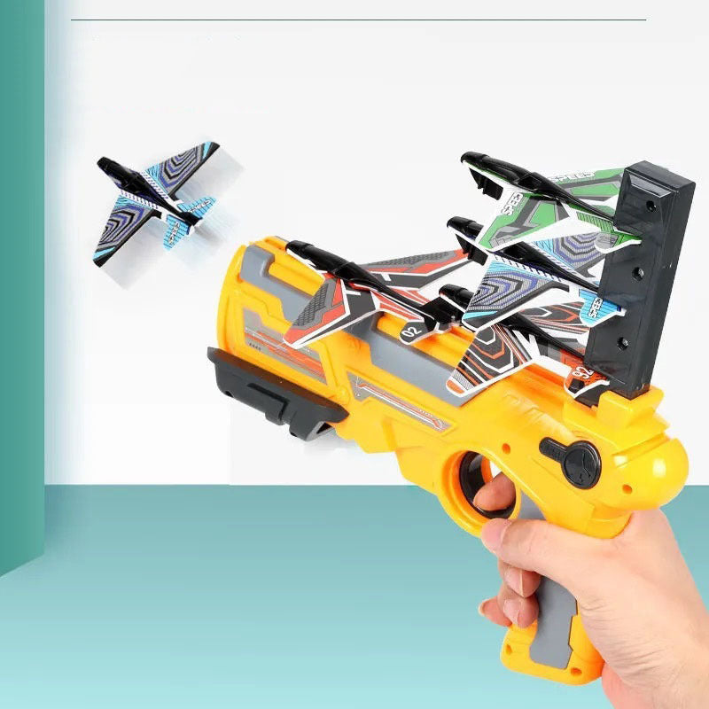 Glider Plane Launcher Set for Kids, No Setup Outdoor Flying Toy for Garden, Park and Screen Free Active Play