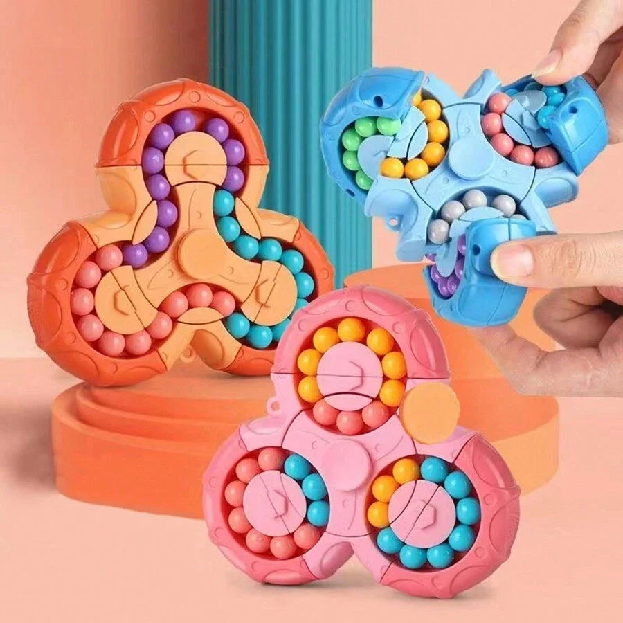 Puzzle Fidget Spinner with Smooth Rotation and Solvable Configurations, Pocket Toy for Kids and Adults