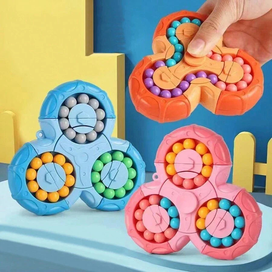 Puzzle Fidget Spinner with Smooth Rotation and Solvable Configurations, Pocket Toy for Kids and Adults