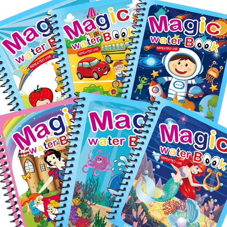 Magic Water Coloring Book for Kids with Reusable Pages | Fun Creative Activity for Endless Imagination