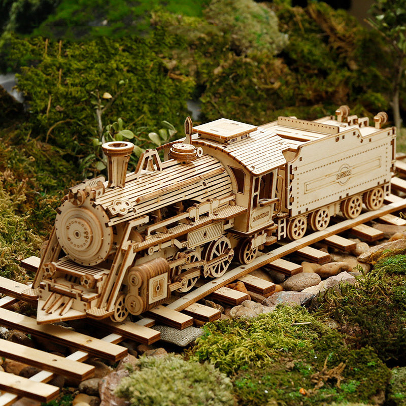 Intricate Wooden Mechanical Puzzle Kit with Moving Parts | Engaging STEM Activity for Creative Minds