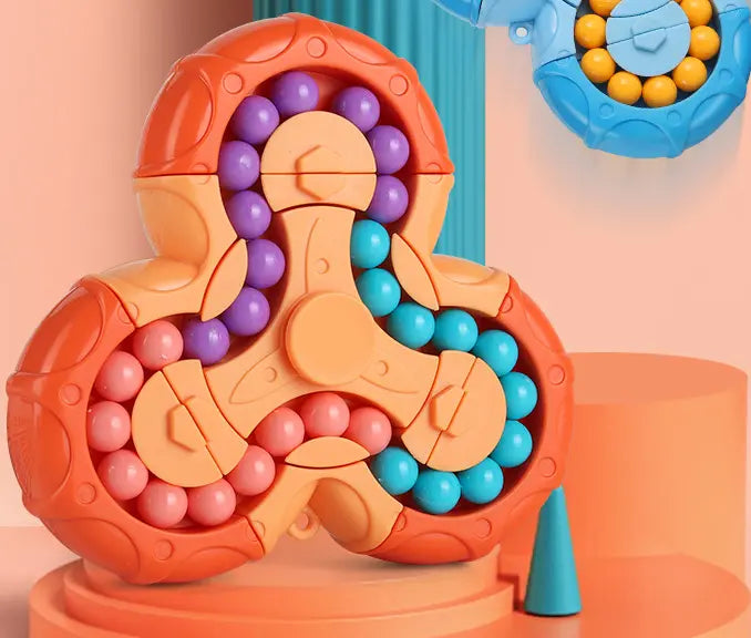 Puzzle Fidget Spinner with Smooth Rotation and Solvable Configurations, Pocket Toy for Kids and Adults