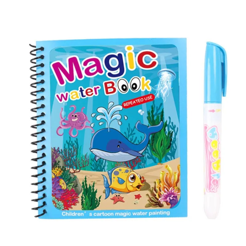Magic Water Coloring Book for Kids with Reusable Pages | Fun Creative Activity for Endless Imagination