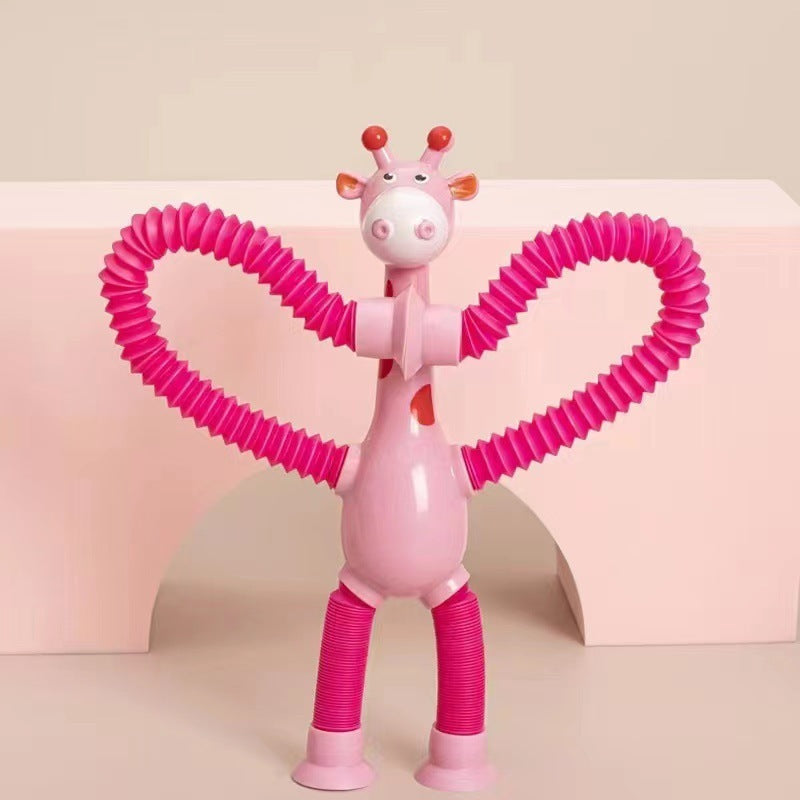 Giraffe Fidget Toy Set with Bendy Twistable Arms and Legs, Battery Free Travel Fidget Toys for Kids and Adults
