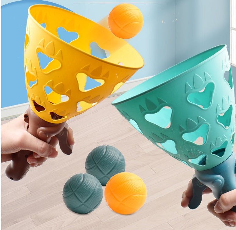 Catch and Launch Ball Game for Kids with Soft Ball Launcher, Indoor and Outdoor Active Play for Family Nights
