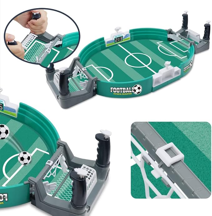 Tabletop Football Game with Realistic Player Movements | Compact Design for Family Fun