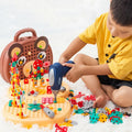 STEM Building Set for Kids, Take Apart Screw and Bolt Construction Toy, Builds Animals and Vehicles