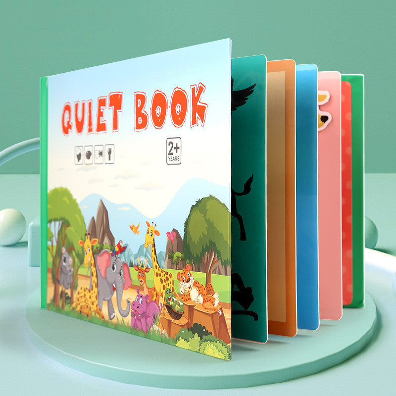 Montessori Quiet Book for Kids, Interactive Busy Book with Puzzles, Matching Games and Literacy Pages