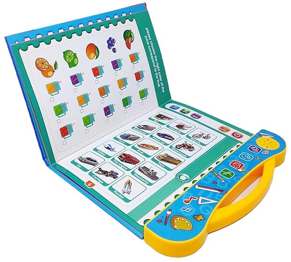 Kids Interactive Learning Book with Sounds, Alphabet, Number and Shape Activity Book with Erasable Write and Wipe Pages for Preschool
