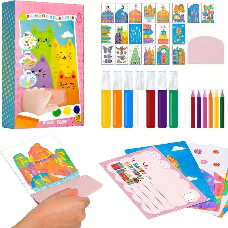 Scratch Art Painting Set with Glossy Finish & 30 Unique Designs for Creative Fun