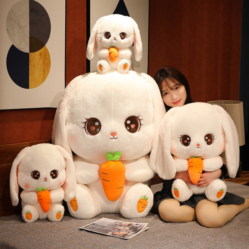 Plush Bunny Stuffed Animal, Soft Fluffy Rabbit Toy in 30, 40, 50 and 80 cm Sizes, Nursery Decor Gift for Kids