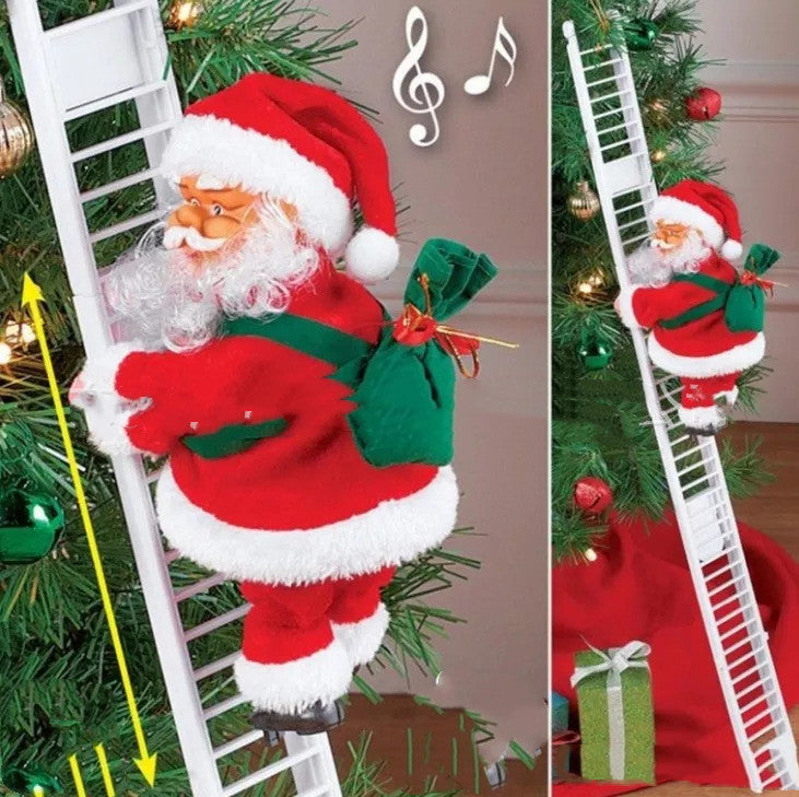 Santa Climber Toy with Plush Design & Interactive Features | Festive Fun for Kids