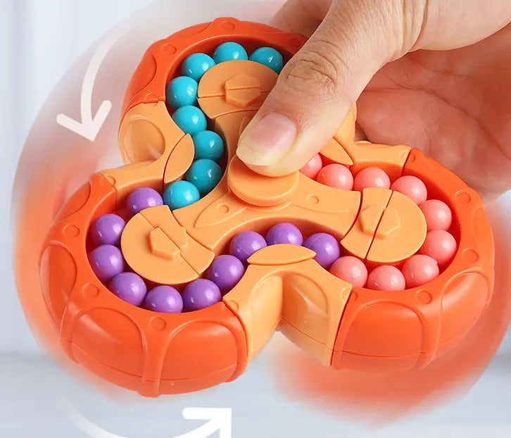Puzzle Fidget Spinner with Smooth Rotation and Solvable Configurations, Pocket Toy for Kids and Adults