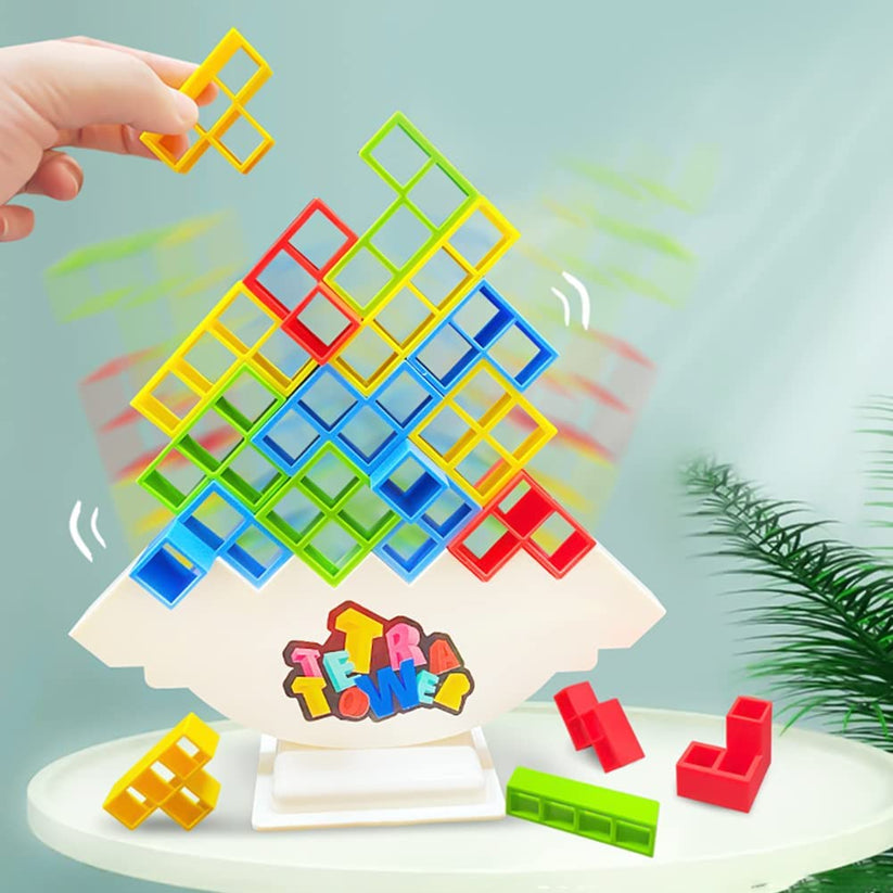 Balance Game for Kids with Sturdy Wooden Blocks | Fun Family Game for Skill Development