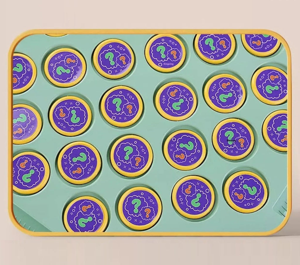 Animal Memory Flip Game with Matching Discs, Screen Free Matching Pairs Game for Kids and Family Game Night