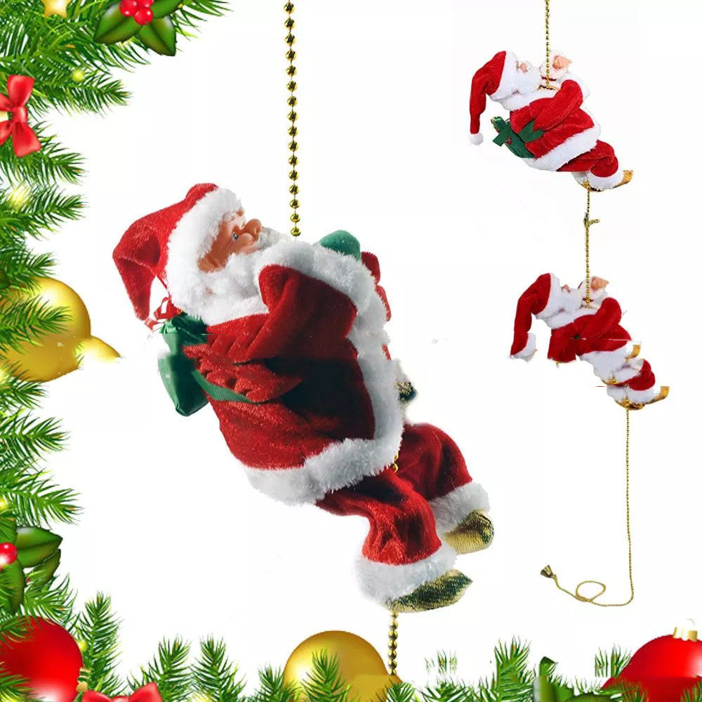 Santa Climber Toy with Plush Design & Interactive Features | Festive Fun for Kids