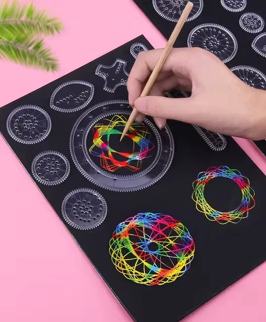 Spirograph Drawing Set with Precision Tools & Colorful Patterns for Creative Fun