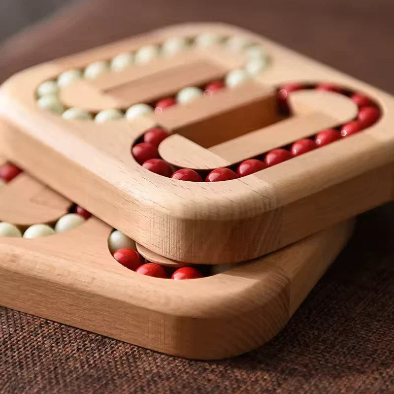 Wooden Beads Puzzle with Colorful Shapes | Engaging Activity for Fine Motor Skills