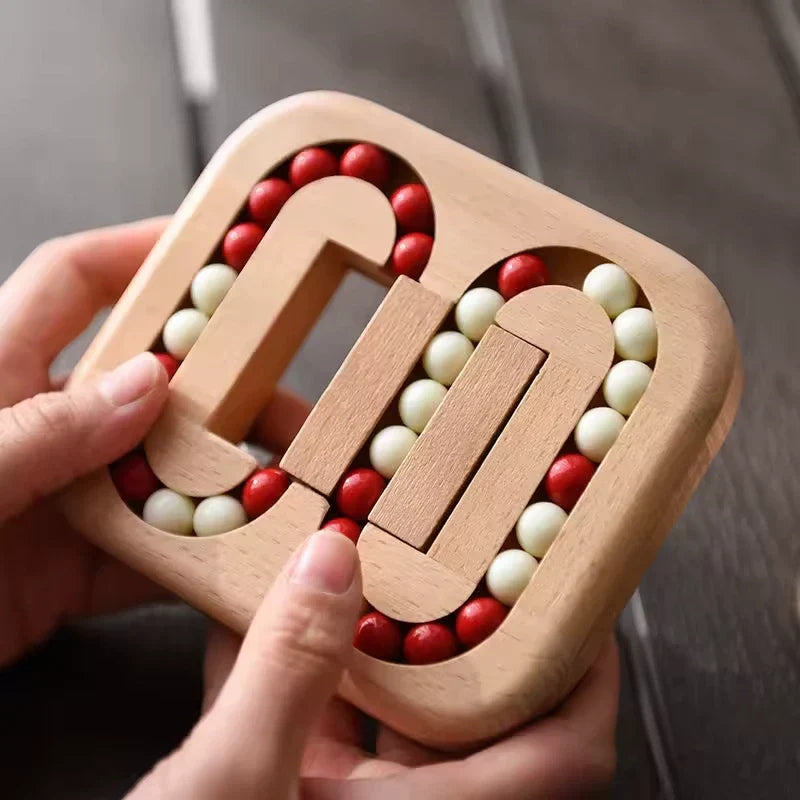 Wooden Beads Puzzle with Colorful Shapes | Engaging Activity for Fine Motor Skills
