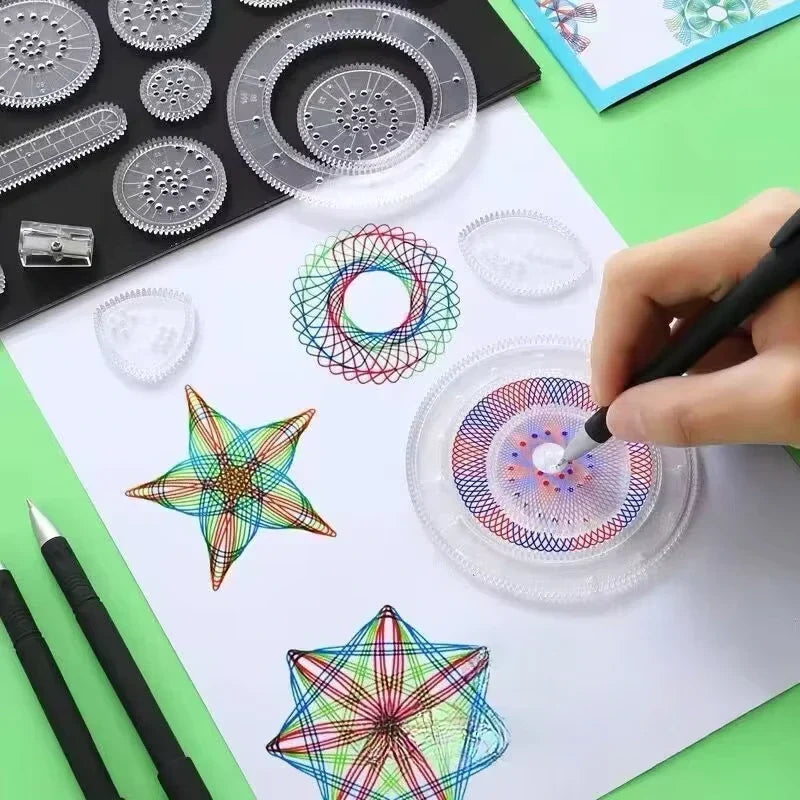 Spirograph Drawing Set with Precision Tools & Colorful Patterns for Creative Fun