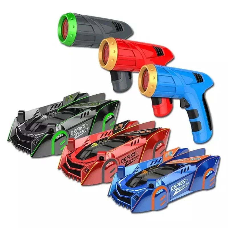 Wall Climbing RC Car with LED Light-Following Remote, 360 Degree Spinning Stunt Toy for Indoor and Outdoor Play