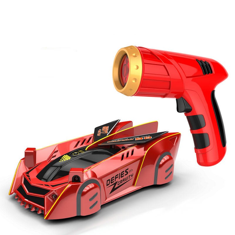 Wall Climbing RC Car with LED Light-Following Remote, 360 Degree Spinning Stunt Toy for Indoor and Outdoor Play