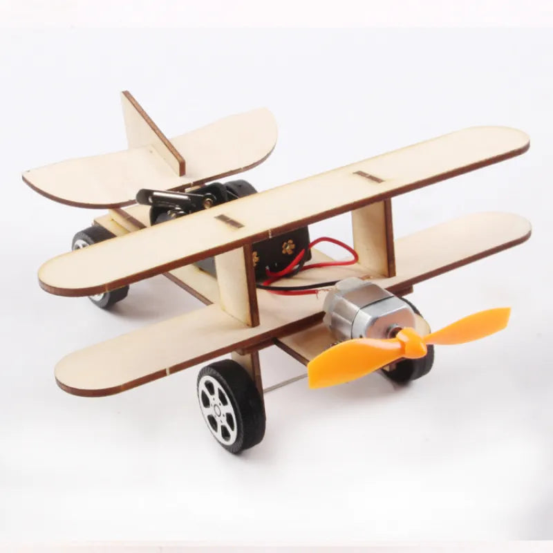 Wooden STEM Building Kit for Kids with Car, Plane and Ferris Wheel Models, 9 Toy Set Option