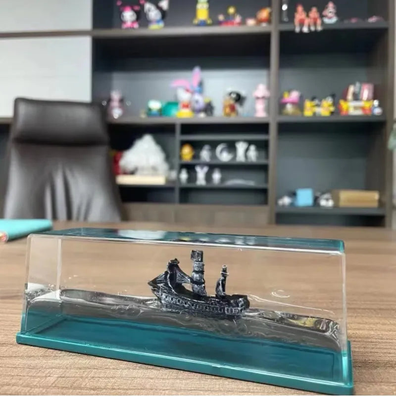 Unsinkable Pirate Ship Ornament - Self-Righting Liquid Wave Decor