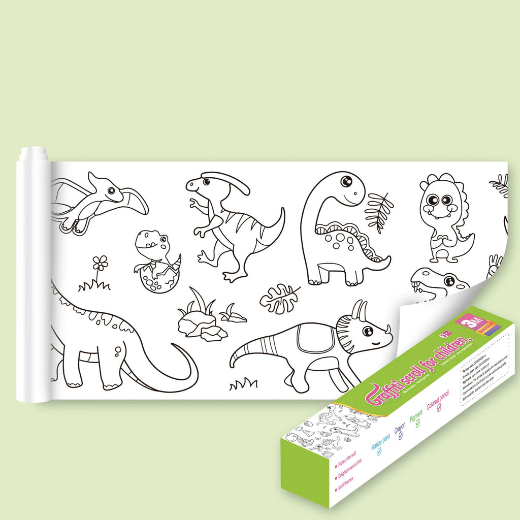 Extra Large Coloring Sheets for Kids, Sticker Coloring Poster Set in 5 Themes, Screen Free Travel Activity