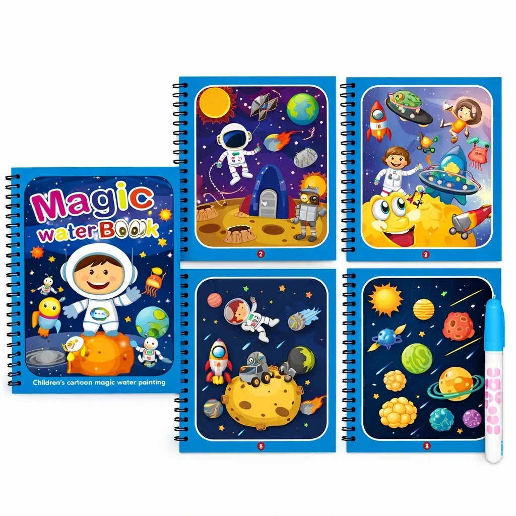 Magic Water Coloring Book for Kids with Reusable Pages | Fun Creative Activity for Endless Imagination