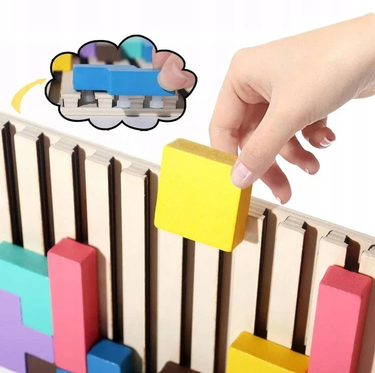 Wooden Puzzle Blocks for Kids with Educational Shapes | Interactive Learning Fun