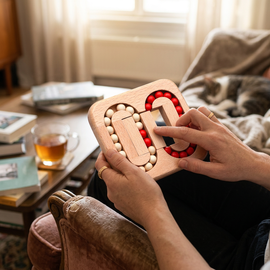Wooden Beads Puzzle with Colorful Shapes | Engaging Activity for Fine Motor Skills