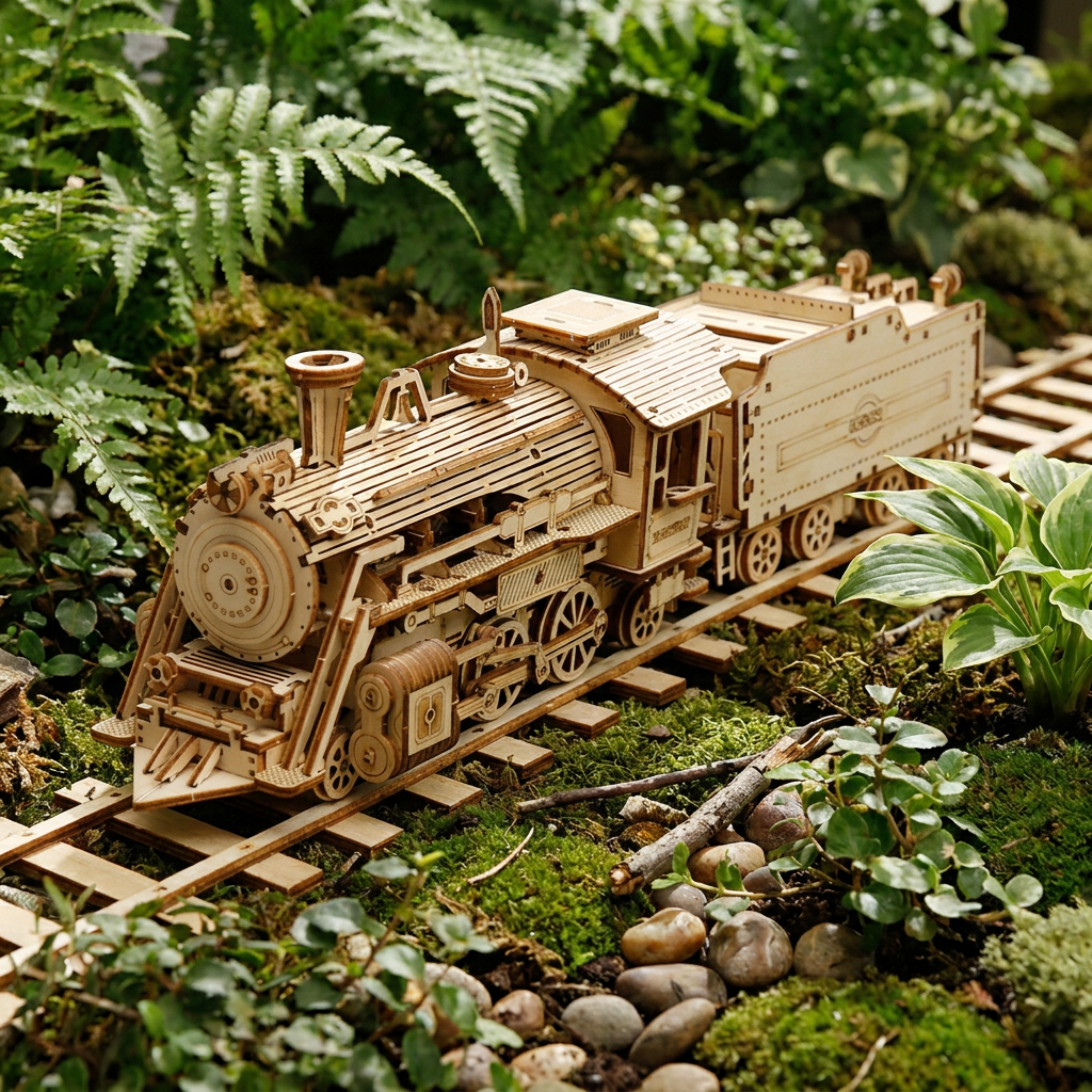 Intricate Wooden Mechanical Puzzle Kit with Moving Parts | Engaging STEM Activity for Creative Minds