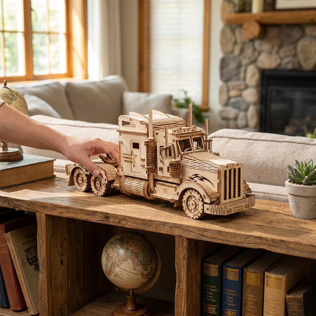 Intricate Wooden Mechanical Puzzle Kit with Moving Parts | Engaging STEM Activity for Creative Minds