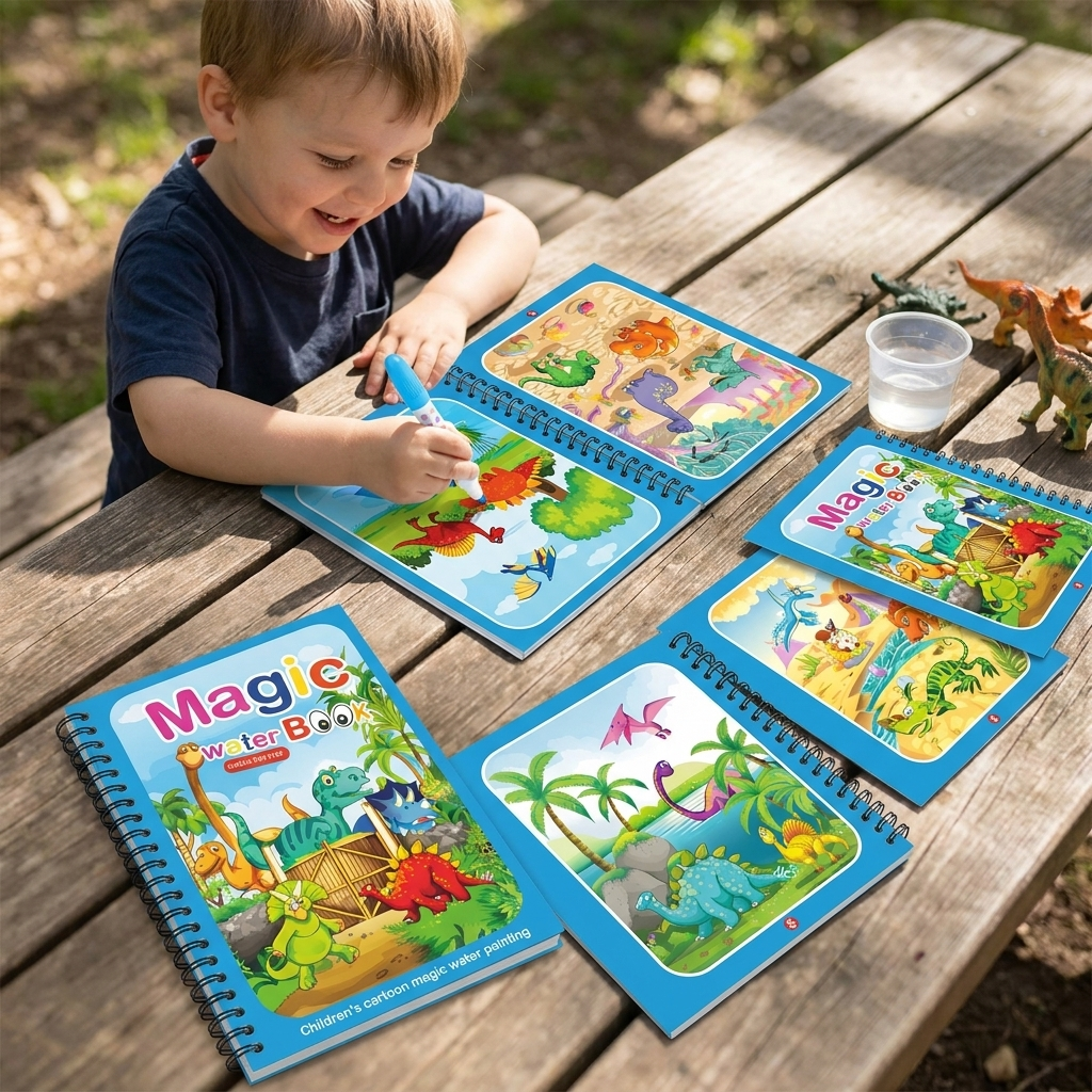 Magic Water Coloring Book for Kids with Reusable Pages | Fun Creative Activity for Endless Imagination