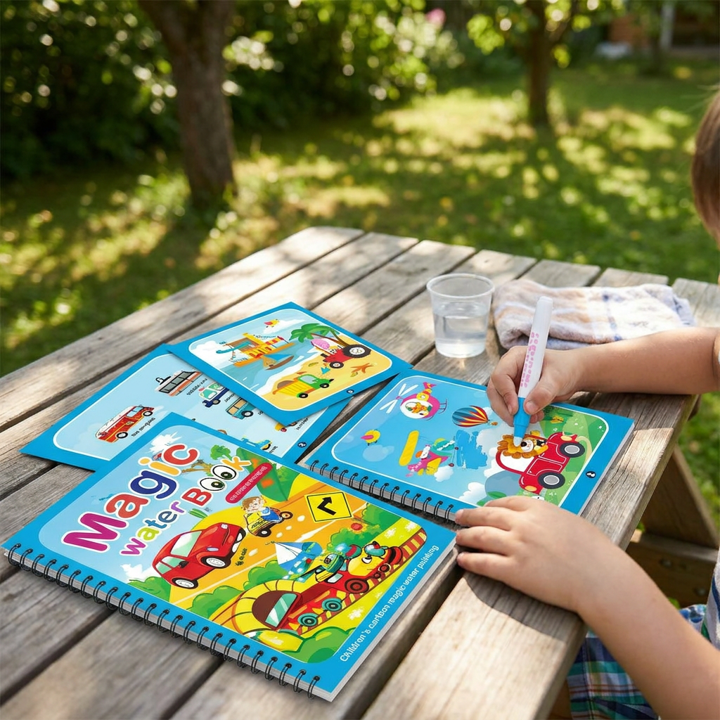 Magic Water Coloring Book for Kids with Reusable Pages | Fun Creative Activity for Endless Imagination