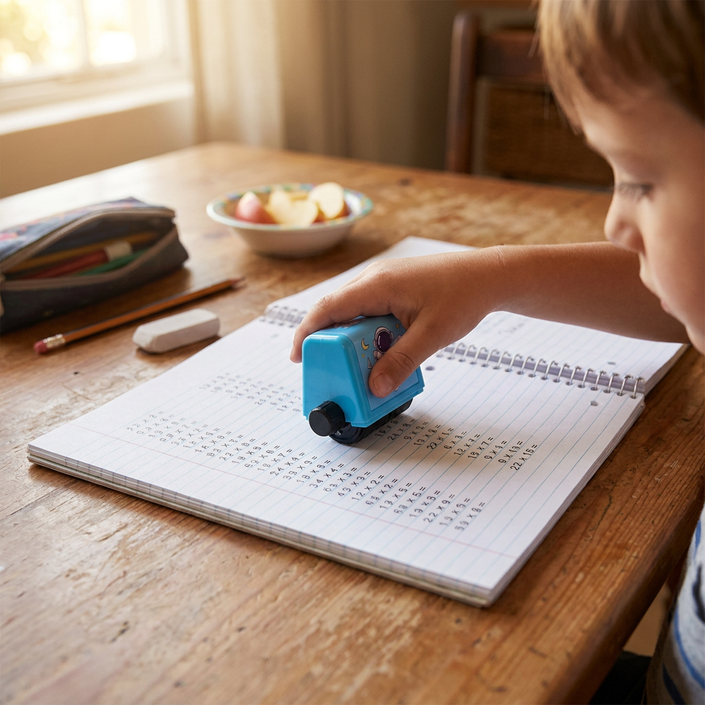 Math Practice Question Roller for Kids, Addition, Subtraction, Multiplication or Division Drills at Home