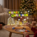 LED Glow Drawing Board with Neon Markers, Reusable Light Up Message Board for Kids Drawing and Family Notes