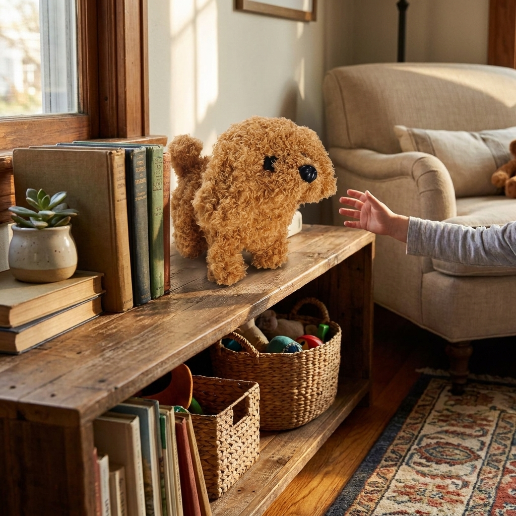 Walking Barking Puppy Plush Toy, Interactive Stuffed Dog That Walks, Wags Its Tail and Barks, 7 Breed Styles for Babies and Toddlers