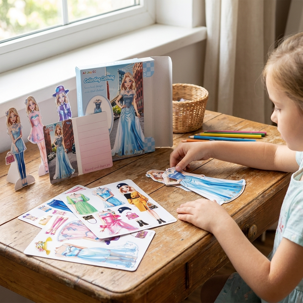 Magnetic Dress Up Doll Book for Kids, Reusable Jackets, Skirts, Dresses and Boots, 9 Character Options, Screen-Free Play