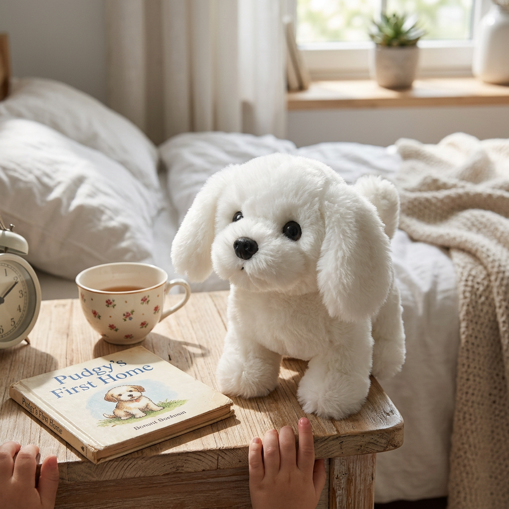 Walking Barking Puppy Plush Toy, Interactive Stuffed Dog That Walks, Wags Its Tail and Barks, 7 Breed Styles for Babies and Toddlers