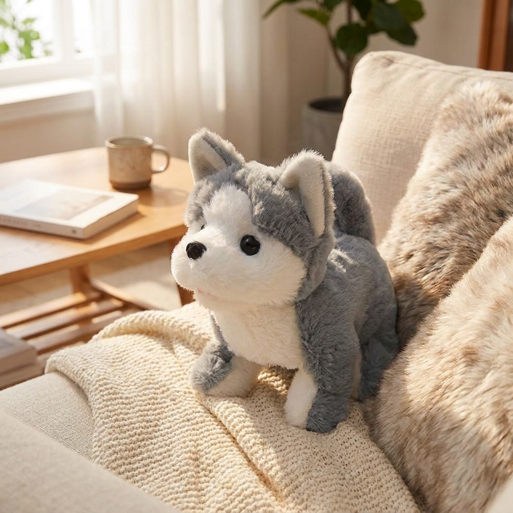Walking Barking Puppy Plush Toy, Interactive Stuffed Dog That Walks, Wags Its Tail and Barks, 7 Breed Styles for Babies and Toddlers