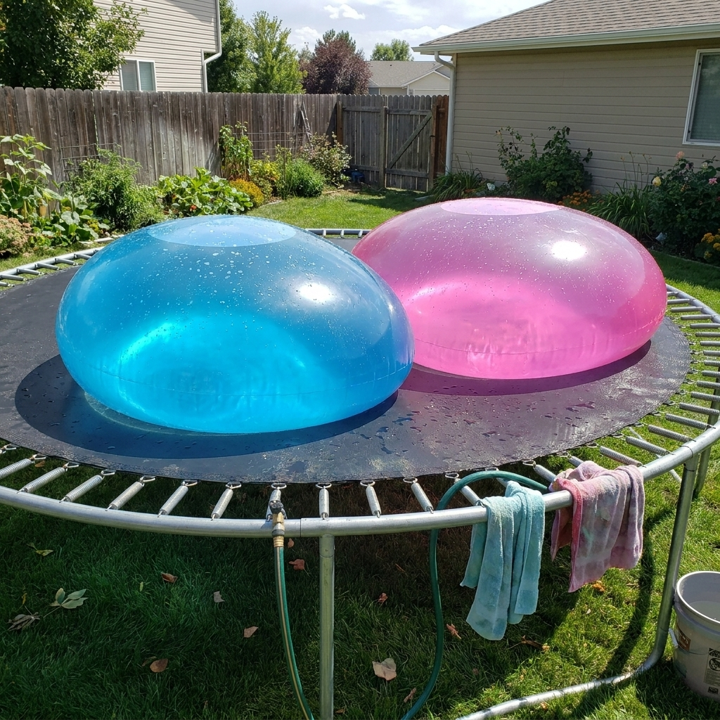 Giant Bubble Ball Toy, 80 cm and 120 cm Self-Sealing Reusable Play Ball for Backyard, Trampoline and Party Fun