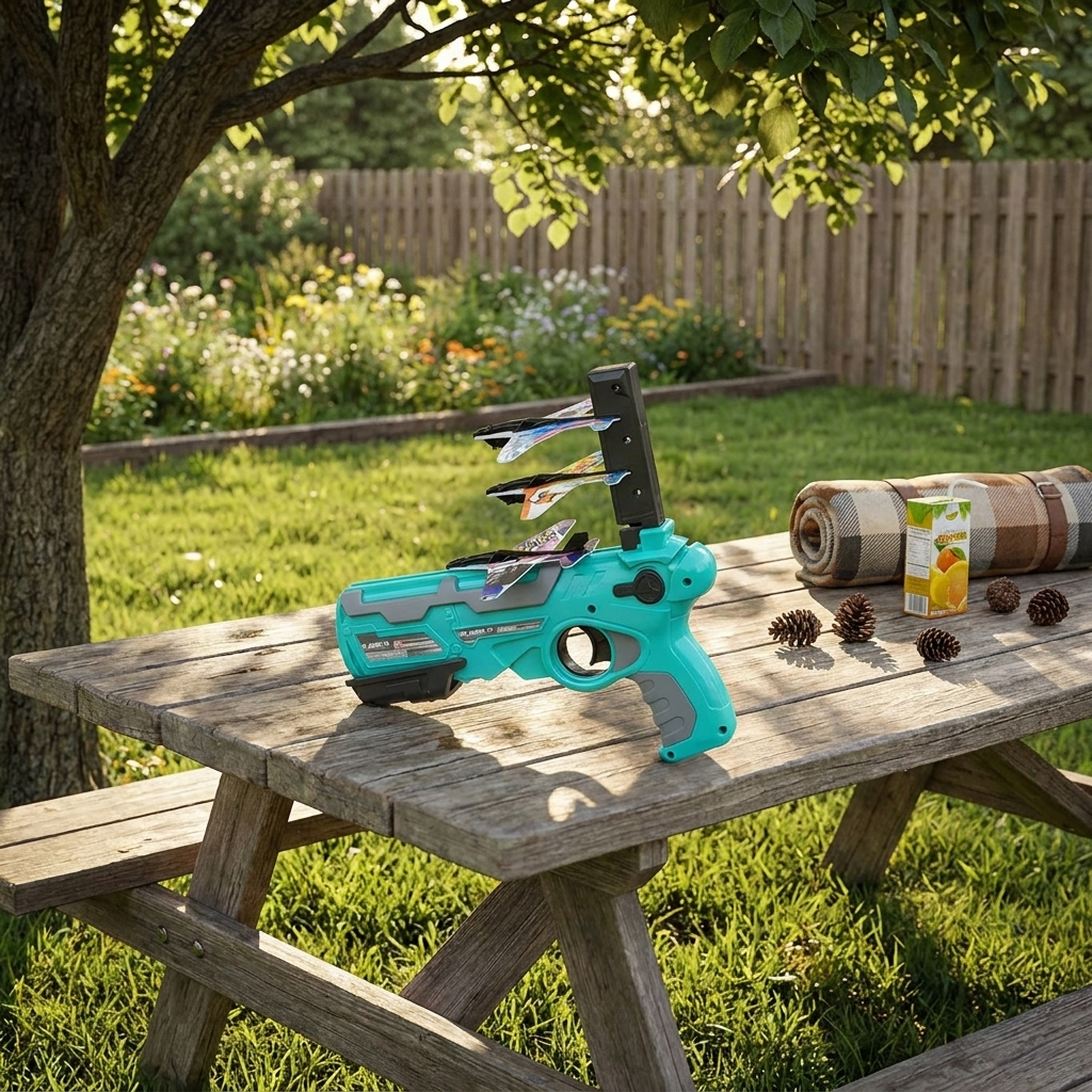Glider Plane Launcher Set for Kids, No Setup Outdoor Flying Toy for Garden, Park and Screen Free Active Play