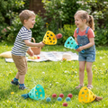 Catch and Launch Ball Game for Kids with Soft Ball Launcher, Indoor and Outdoor Active Play for Family Nights